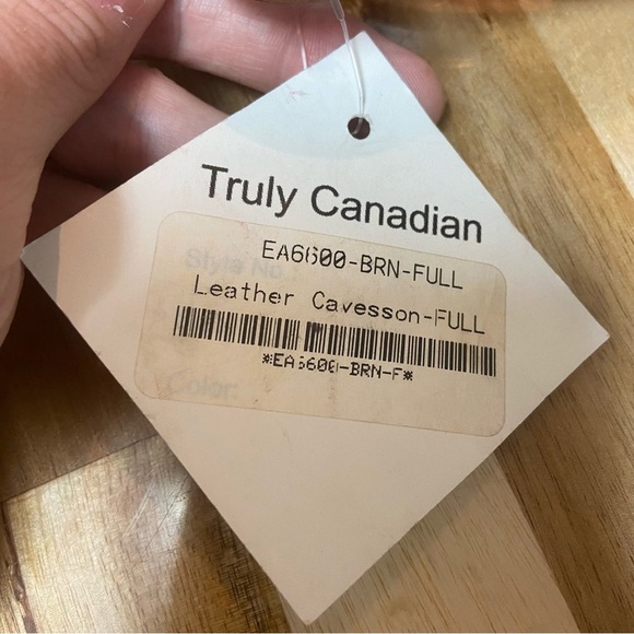 English Bridal Flash Noseband Cavesson Truly Canadian leather light brown - Picture 4 of 6